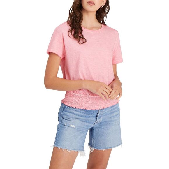 Sanctuary Perfect Smocked Cotton T-Shirt - S - Picture 1 of 3